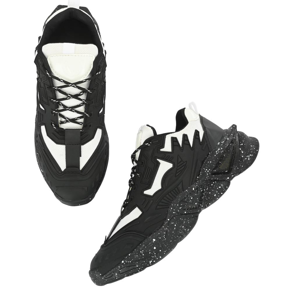 Vellinto SPOTTER Casual Trendy Sneakers for Men ll Sports Shoes for Men ll Running Shoes for Men Black