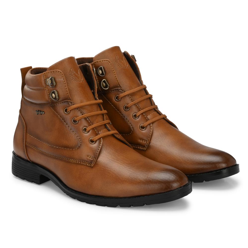 Vellinto DUST-OFF Casual Mid-Ankle Synthetic leather Boots For Men