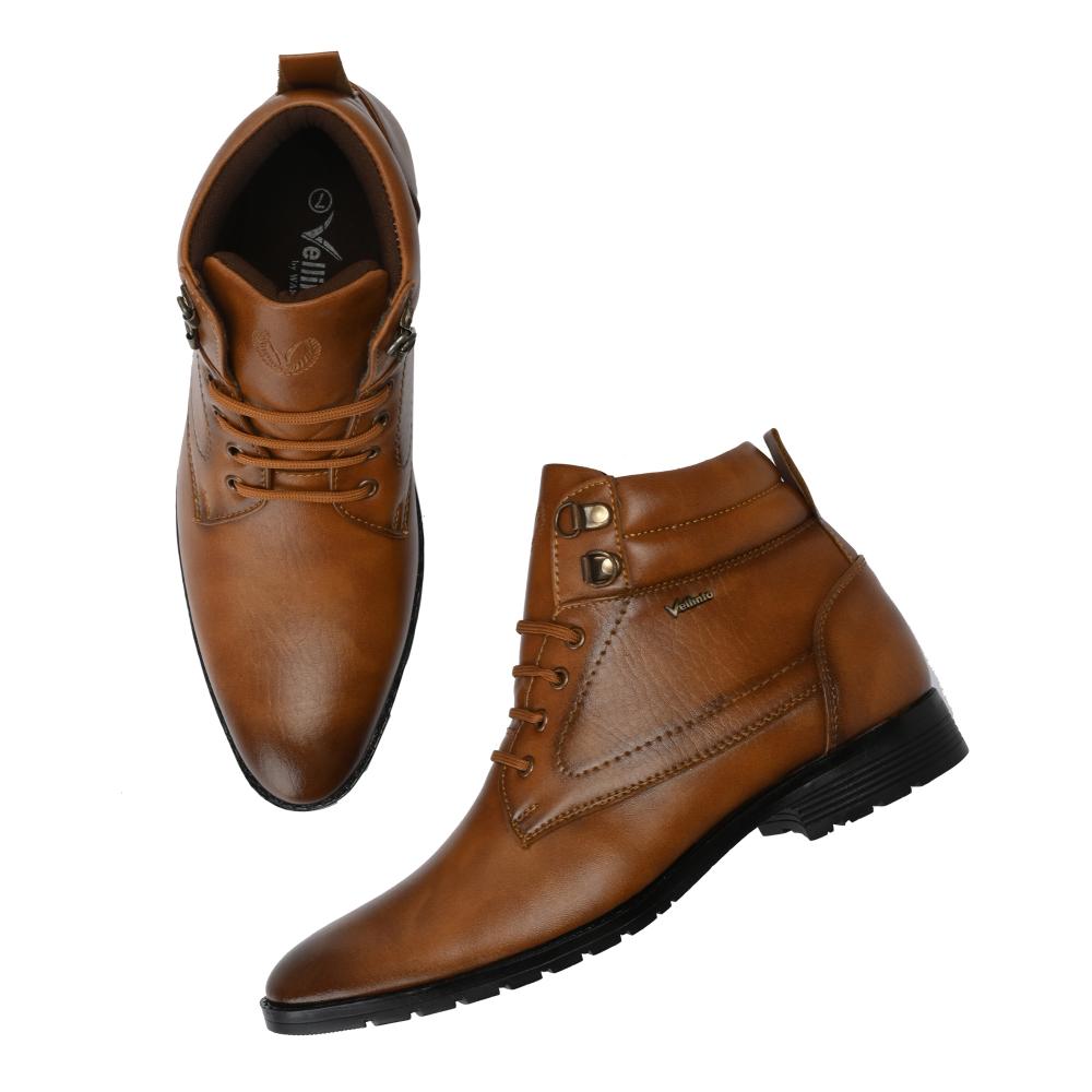 Vellinto DUST-OFF Casual Mid-Ankle Synthetic leather Boots For Men