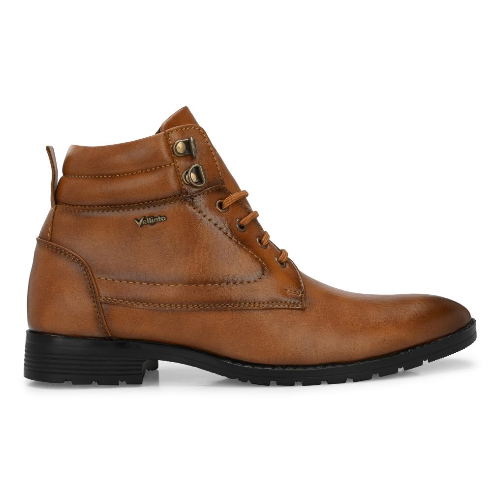 Vellinto DUST-OFF Casual Mid-Ankle Synthetic leather Boots For Men