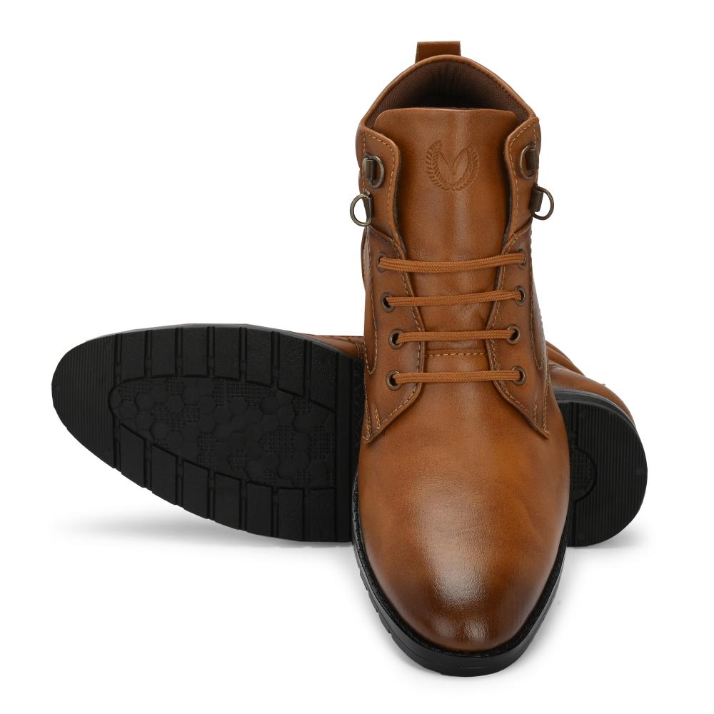 Vellinto DUST-OFF Casual Mid-Ankle Synthetic leather Boots For Men