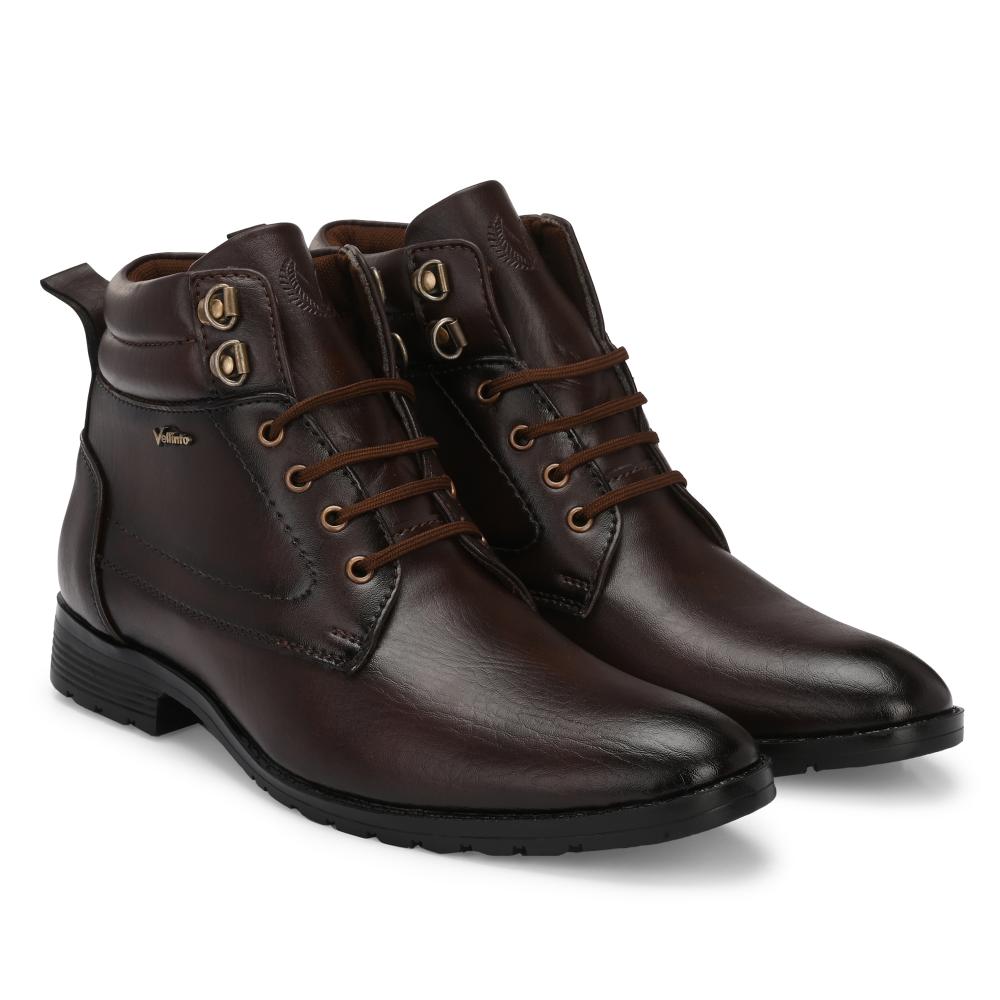 Vellinto DUST-OFF Casual Mid-Ankle Synthetic leather Boots For Men