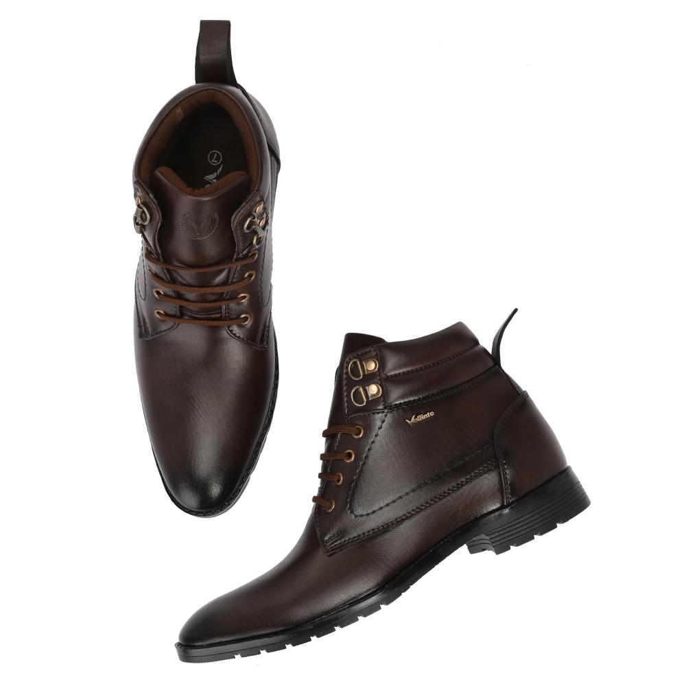 Vellinto DUST-OFF Casual Mid-Ankle Synthetic leather Boots For Men