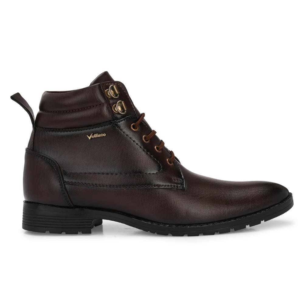 Vellinto DUST-OFF Casual Mid-Ankle Synthetic leather Boots For Men