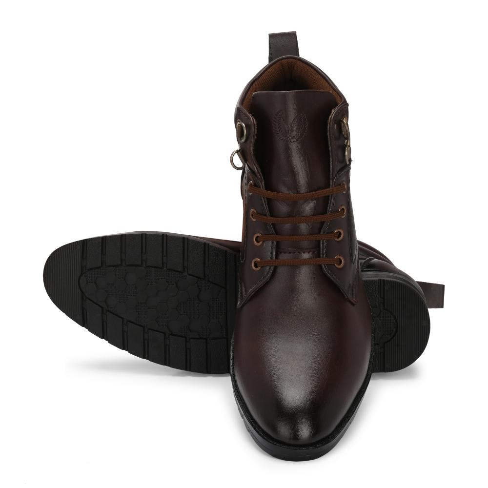 Vellinto DUST-OFF Casual Mid-Ankle Synthetic leather Boots For Men