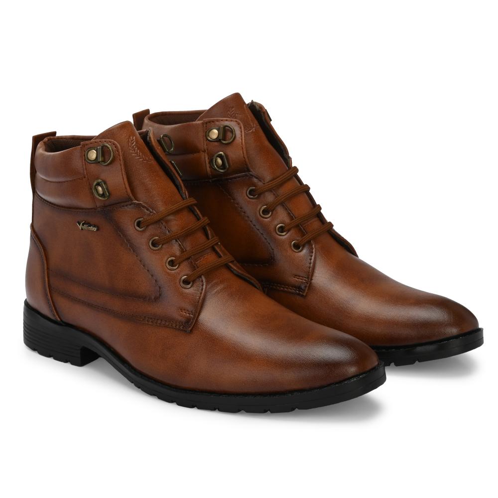 Vellinto DUST-OFF Casual Mid-Ankle Synthetic leather Boots For Men