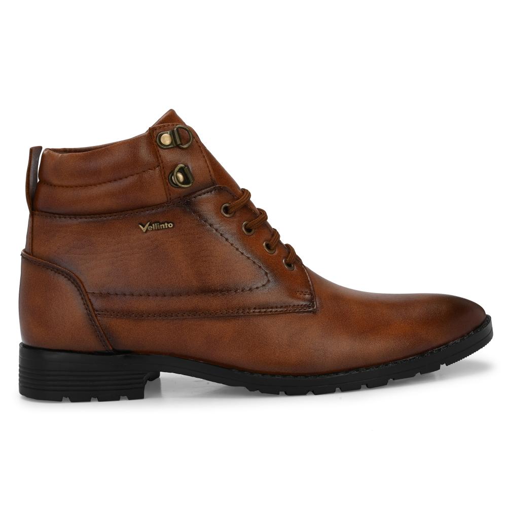 Vellinto DUST-OFF Casual Mid-Ankle Synthetic leather Boots For Men
