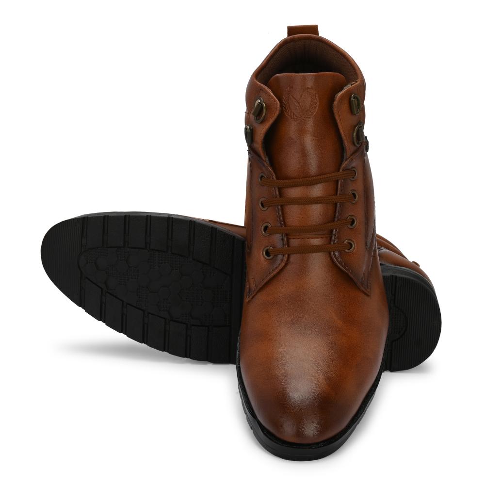 Vellinto DUST-OFF Casual Mid-Ankle Synthetic leather Boots For Men