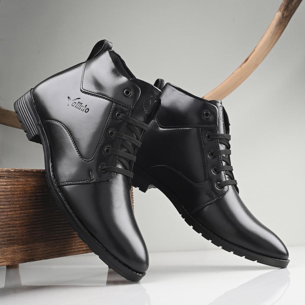 Vellinto HOWARD Casual Boots For Men ll Synthetic Leather Formal Shoes For Men