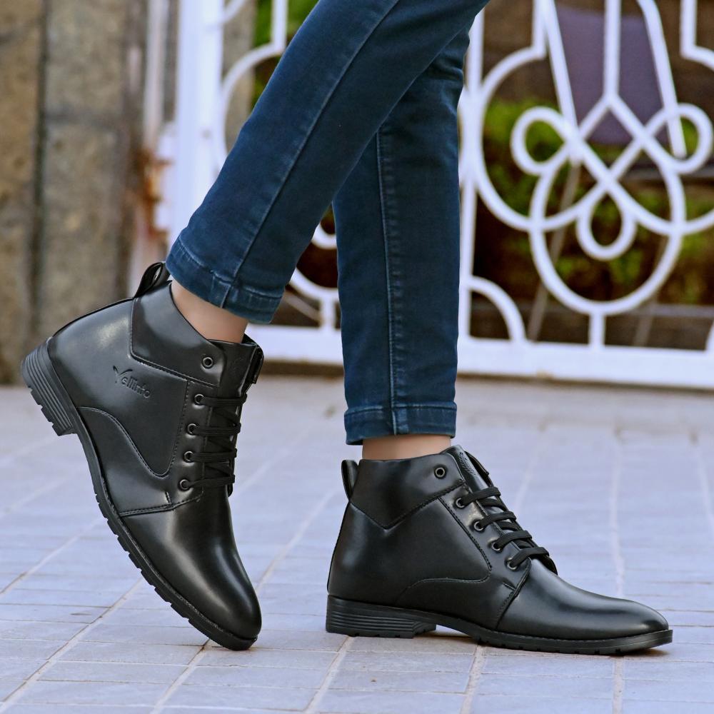 Vellinto HOWARD Casual Boots For Men ll Synthetic Leather Formal Shoes For Men