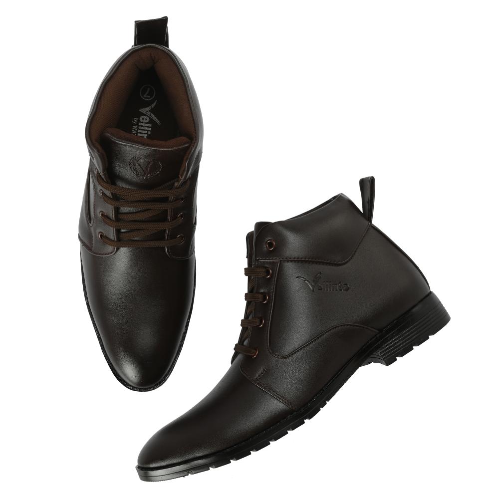 Vellinto HOWARD Casual Boots For Men ll Synthetic Leather Formal Shoes For Men