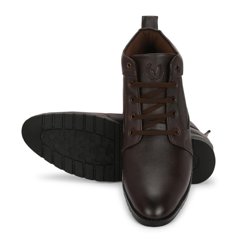 Vellinto HOWARD Casual Boots For Men ll Synthetic Leather Formal Shoes For Men