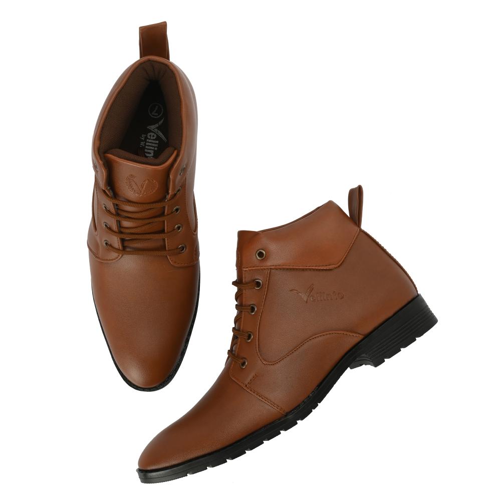 Vellinto HOWARD Casual Boots For Men ll Synthetic Leather Formal Shoes For Men