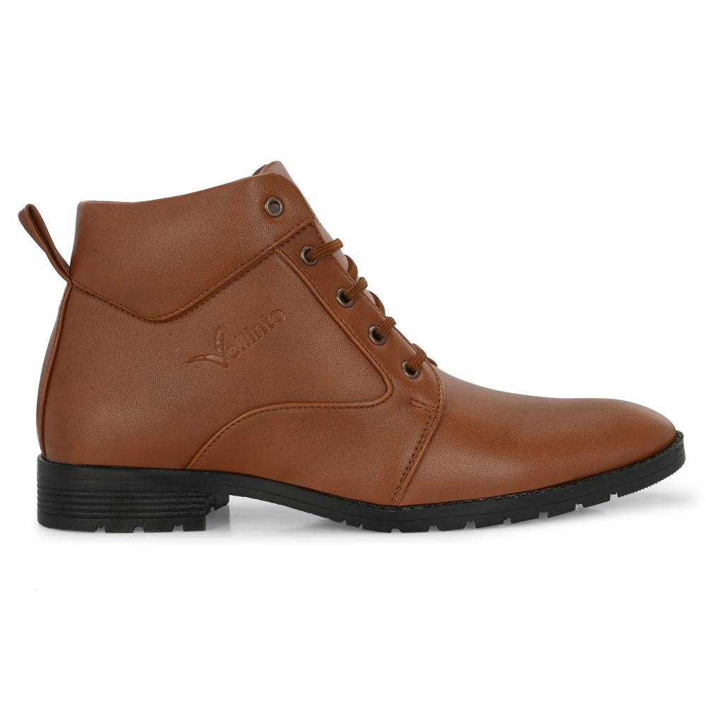 Vellinto HOWARD Casual Boots For Men ll Synthetic Leather Formal Shoes For Men