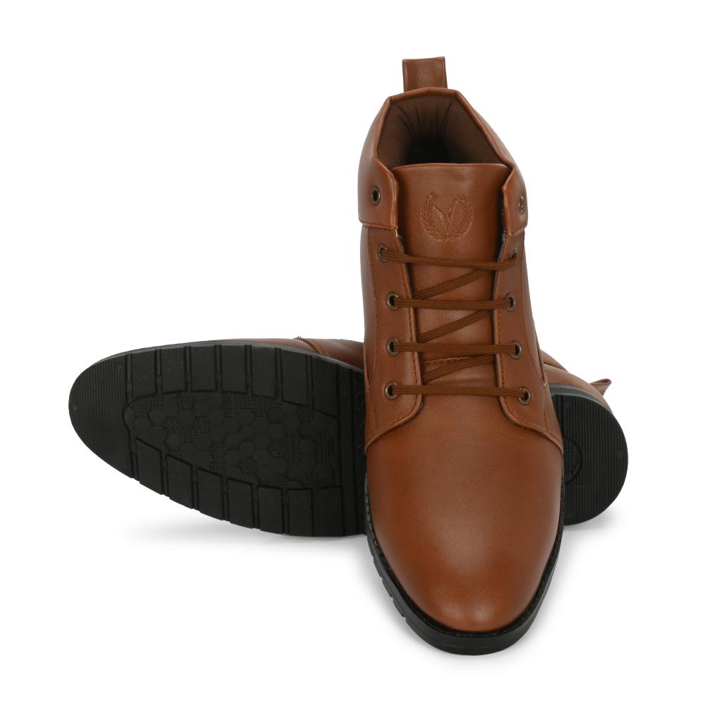 Vellinto HOWARD Casual Boots For Men ll Synthetic Leather Formal Shoes For Men