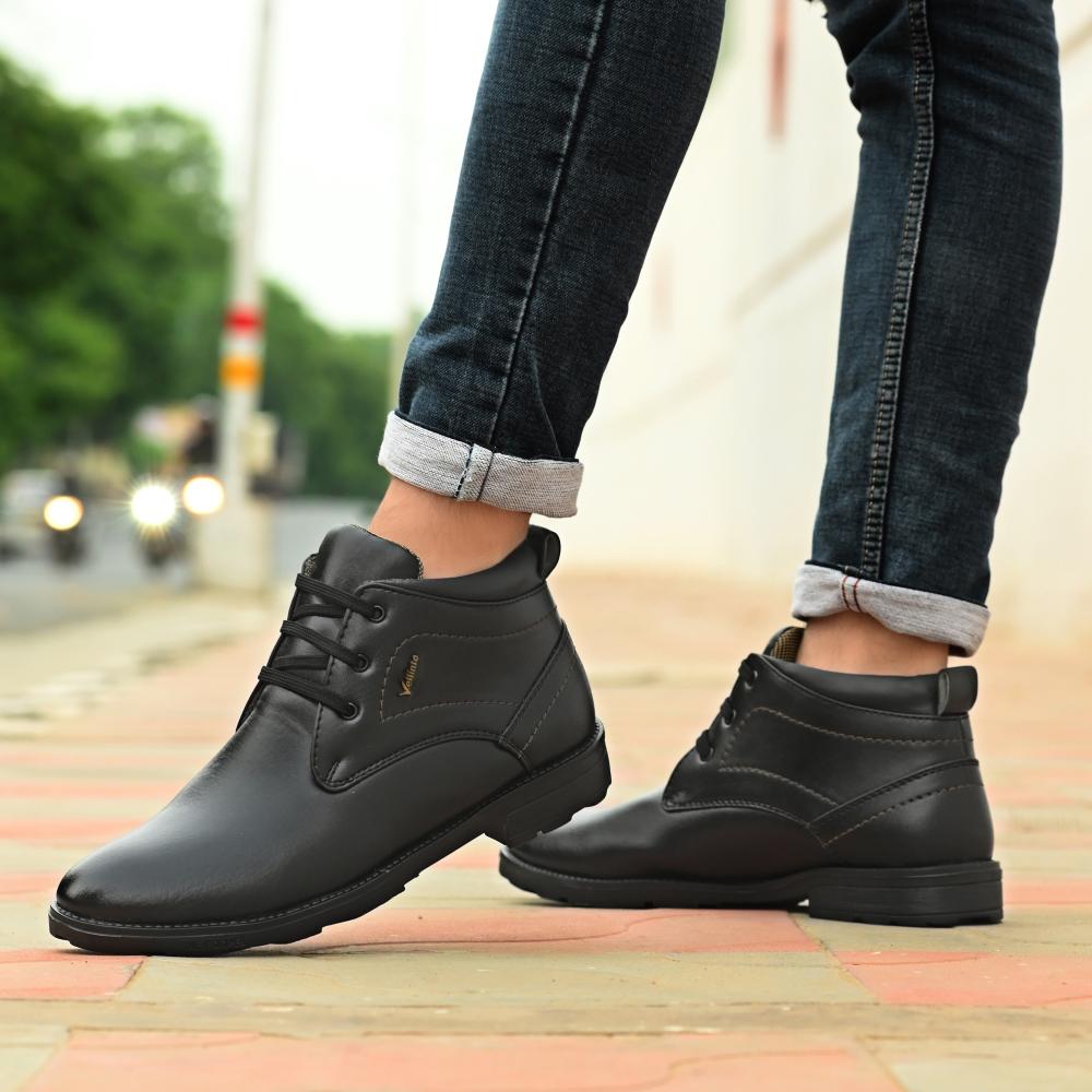 Vellinto DOUGLAS Casual Boots For Men ll Synthetic Leather Boots For Men Boots For Men