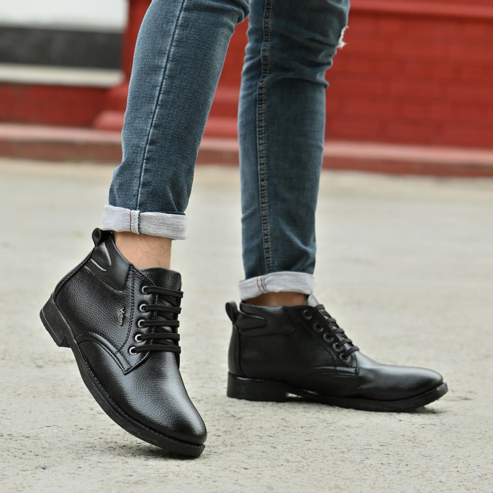 Vellinto ALEXANDER Casual Boots For Men ll Synthetic Leather Casuals For Men Boots For Men