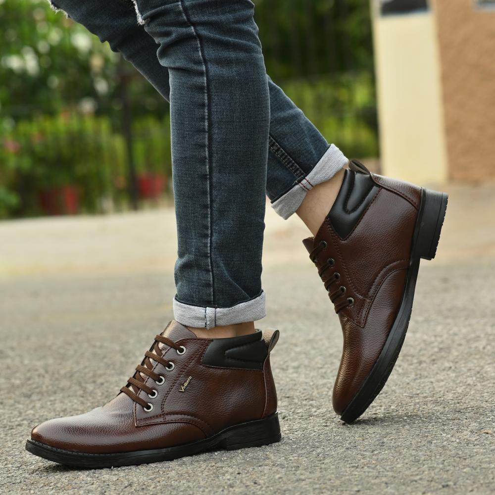 Vellinto ALEXANDER Casual Boots For Men ll Synthetic Leather Casuals For Men Boots For Men