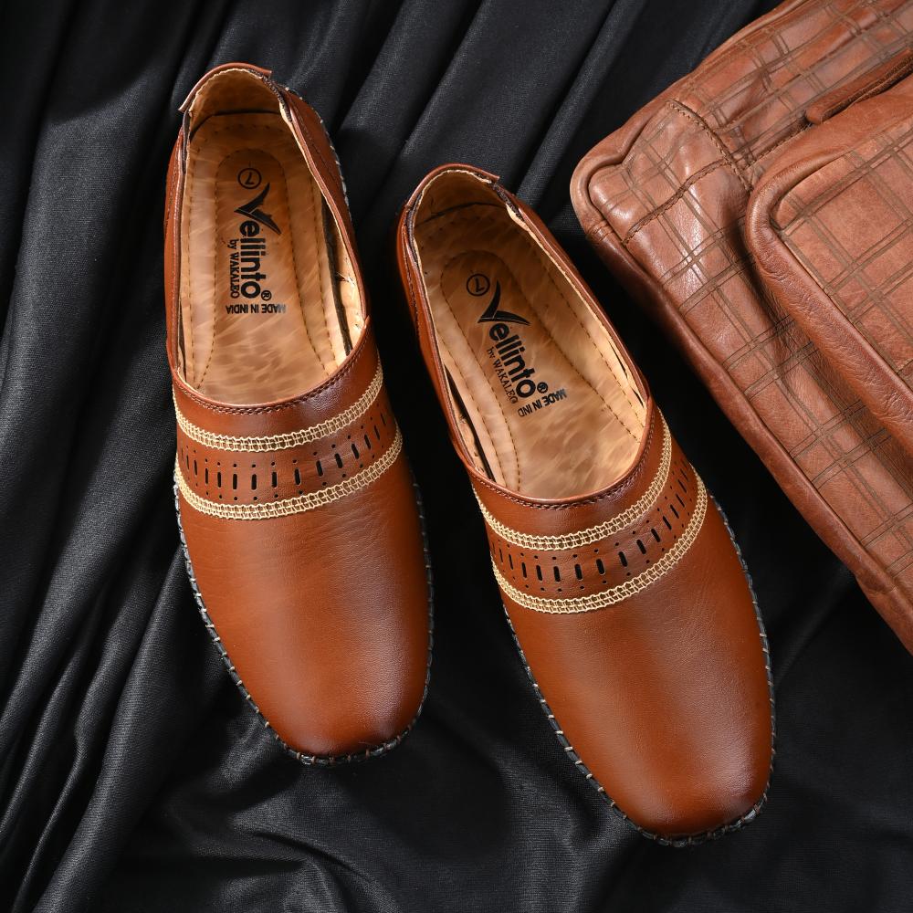 Vellinto RAJPUTANA Rajastani/Punjabi Juttis for Men ll Latest Ethnic Shoes Black