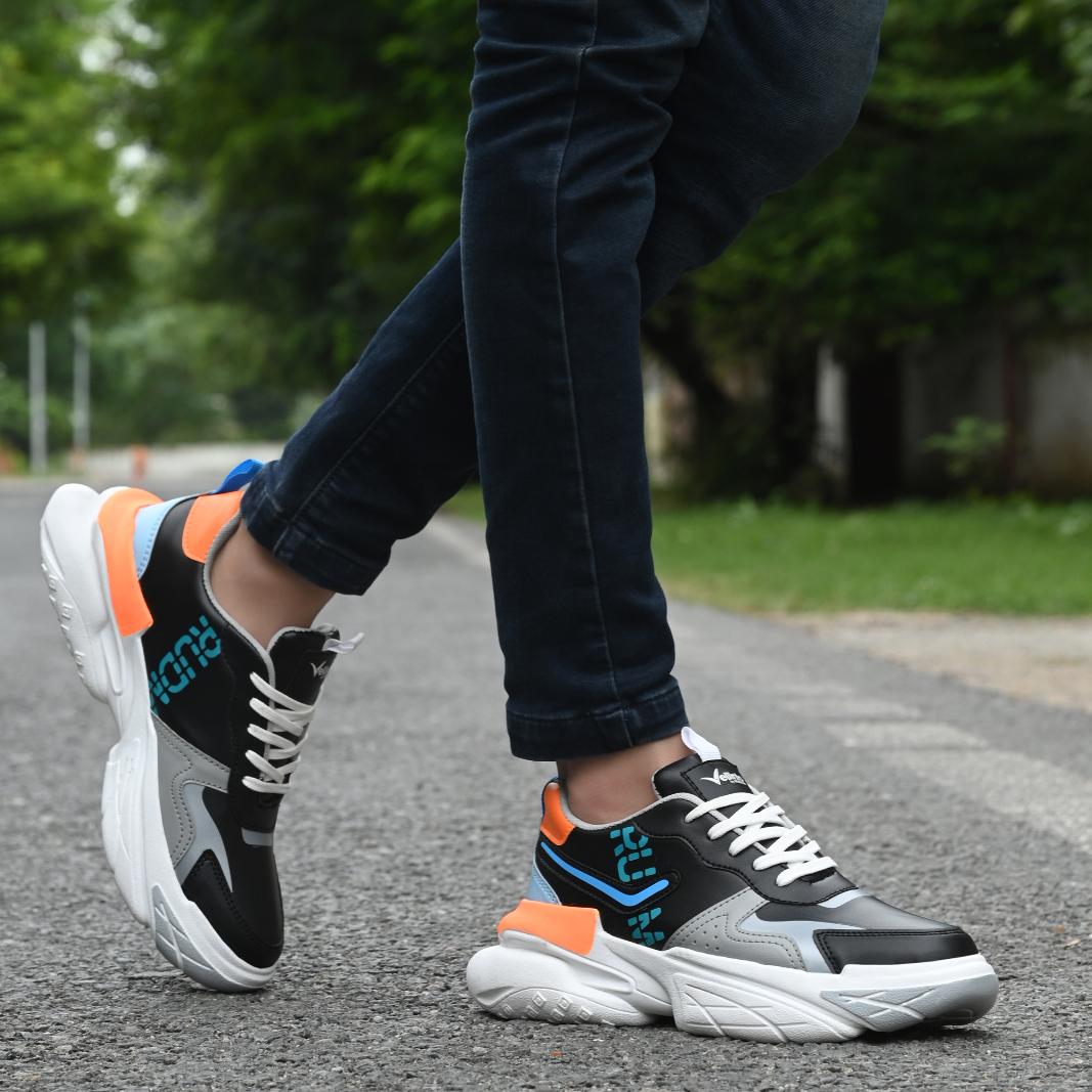 Vellinto WINDSAR Latest Sneakers/Running/Gym/Jogging Shoes for Men ll Casual Trendy Running Shoes for Men Black