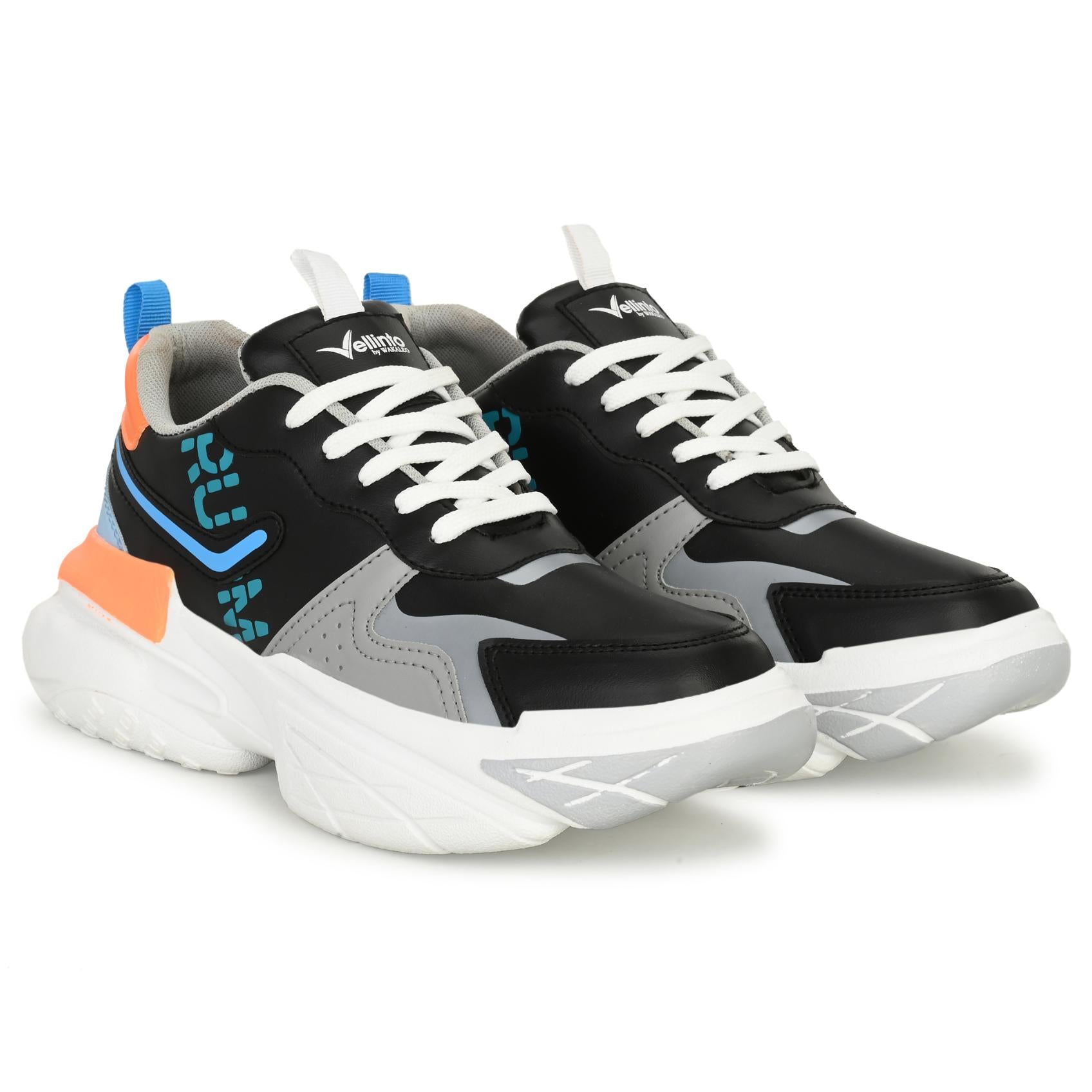 Vellinto WINDSAR Latest Sneakers/Running/Gym/Jogging Shoes for Men ll Casual Trendy Running Shoes for Men Black