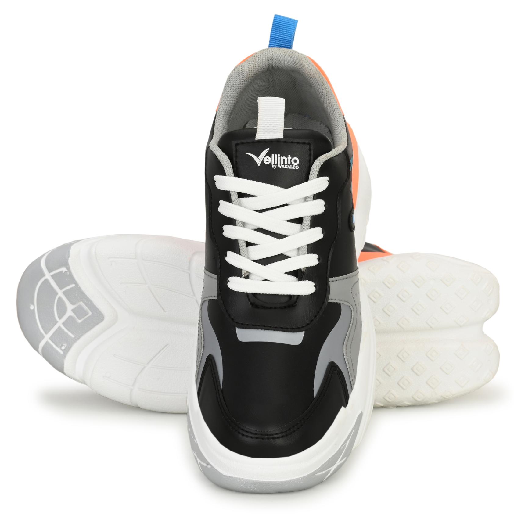 Vellinto WINDSAR Latest Sneakers/Running/Gym/Jogging Shoes for Men ll Casual Trendy Running Shoes for Men Black