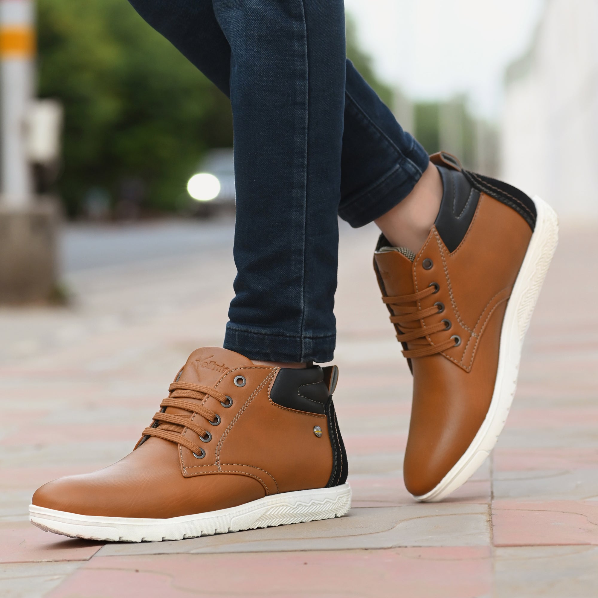 Vellinto KIERAN Casual Mid-Ankle Boots For Men ll Daily Use Casual Shoes For Men
