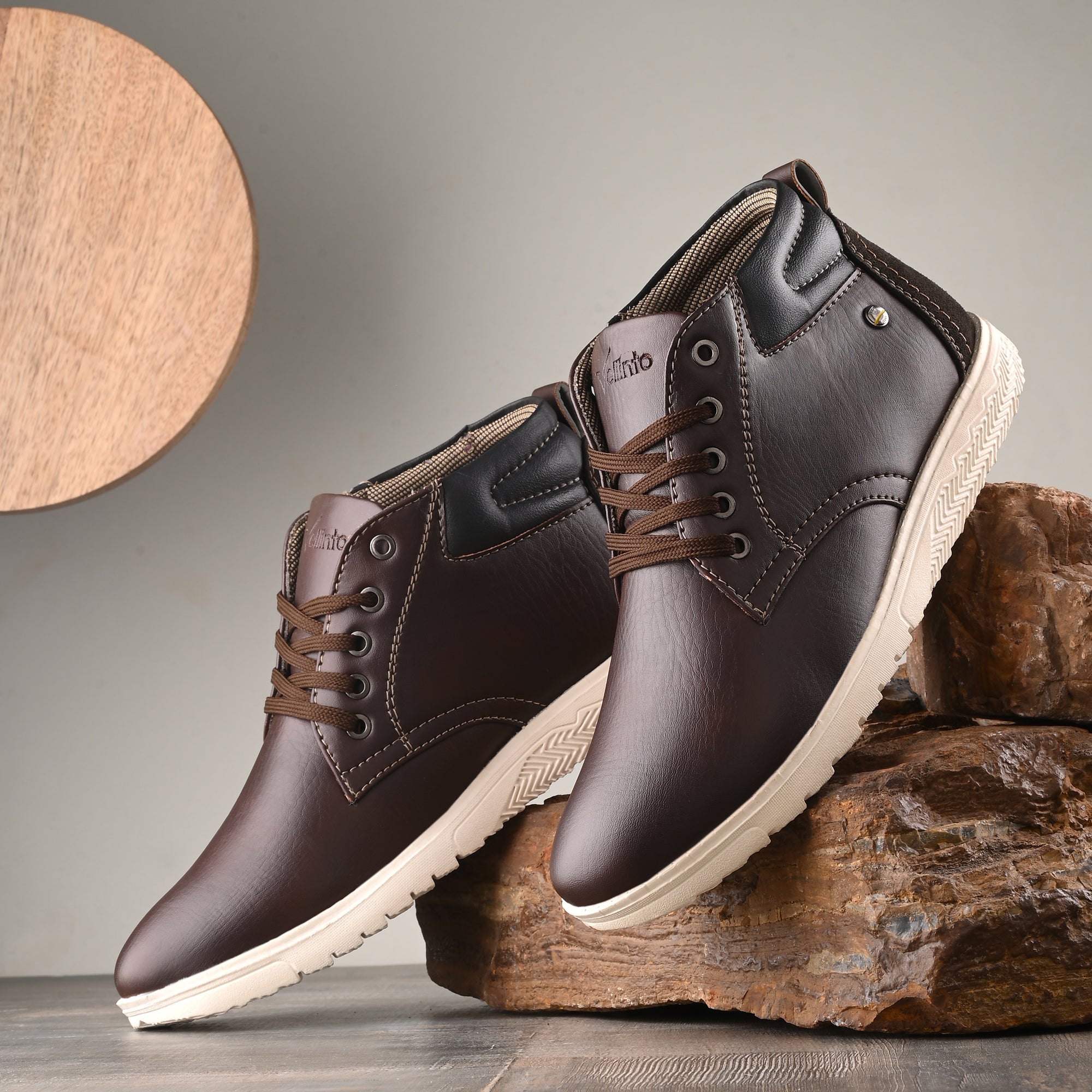 Vellinto KIERAN Casual Mid-Ankle Boots For Men ll Daily Use Casual Shoes For Men