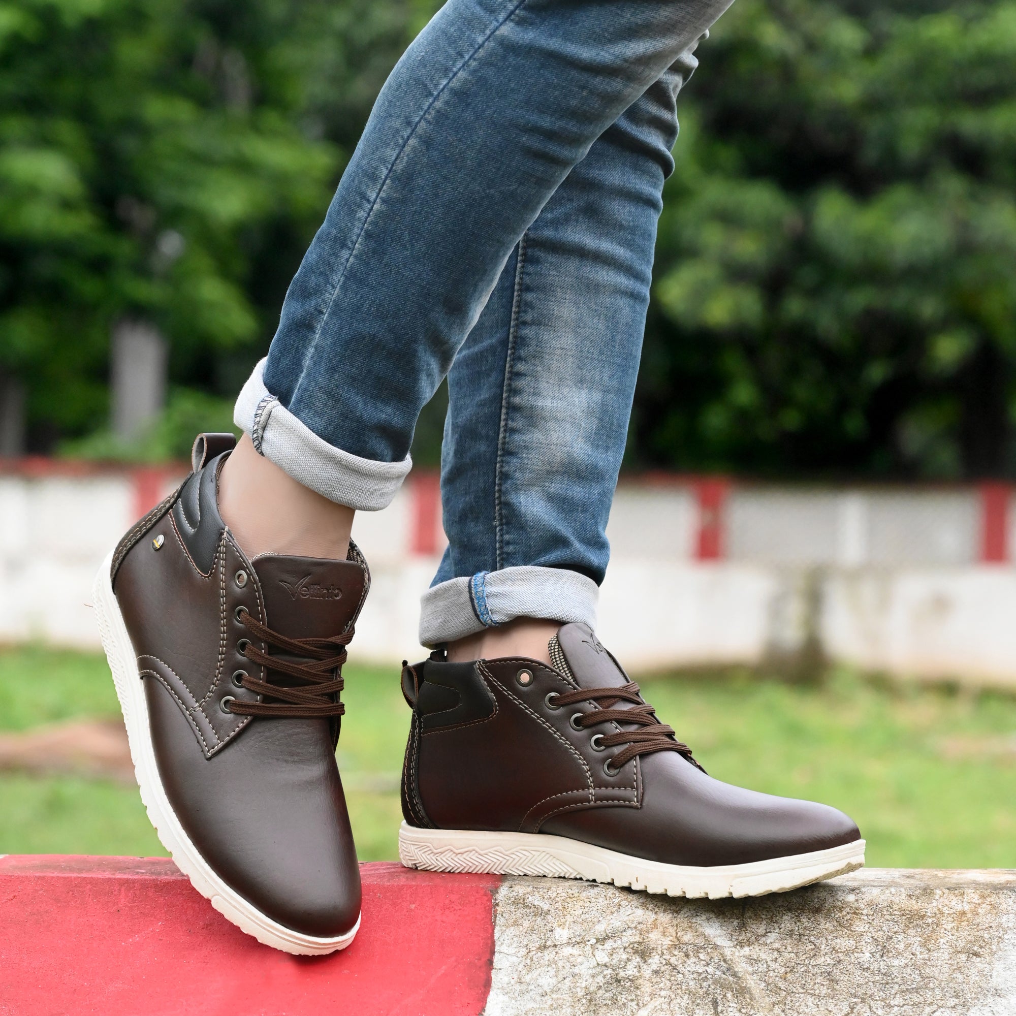 Vellinto KIERAN Casual Mid-Ankle Boots For Men ll Daily Use Casual Shoes For Men