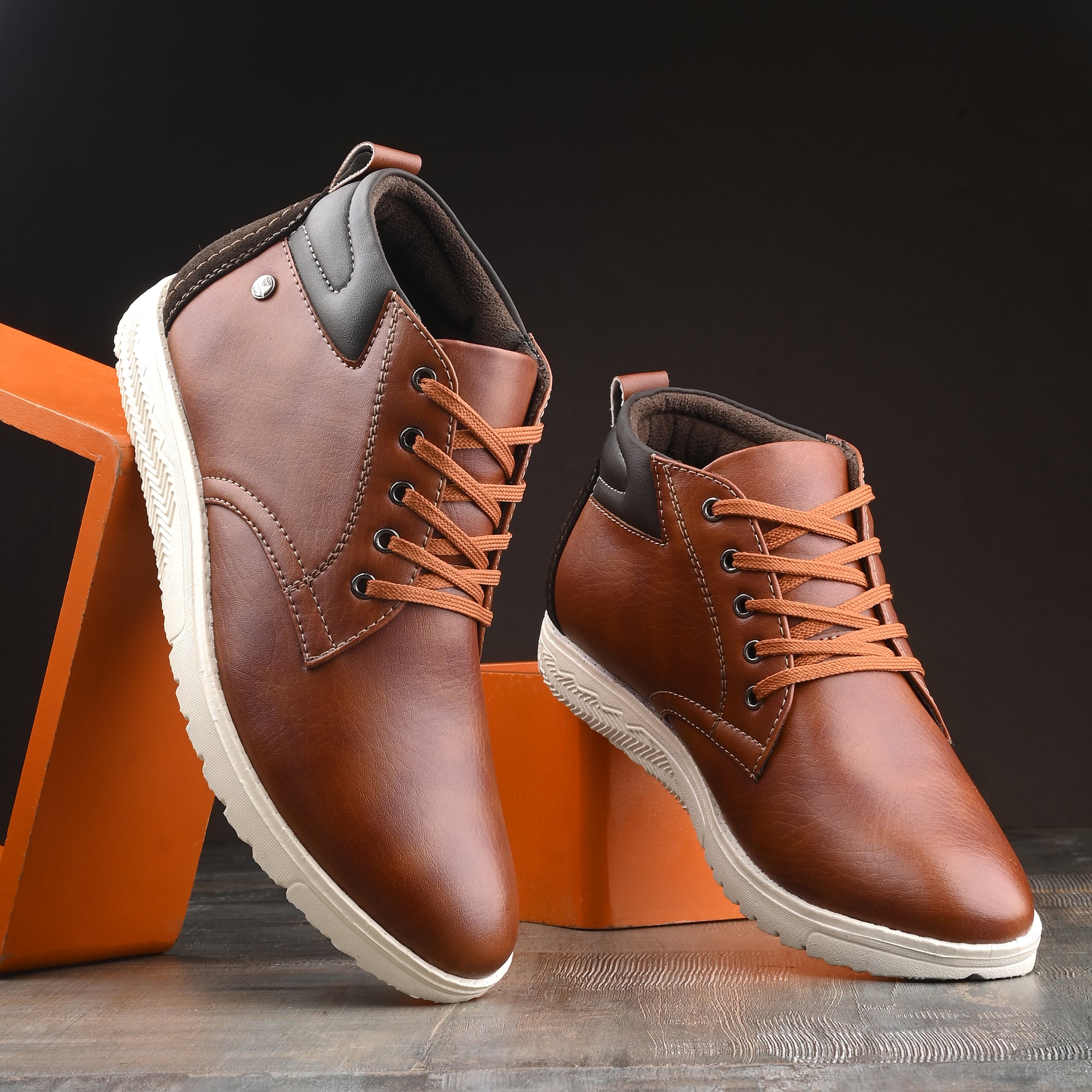 Vellinto KIERAN Casual Mid-Ankle Boots For Men ll Daily Use Casual Shoes For Men