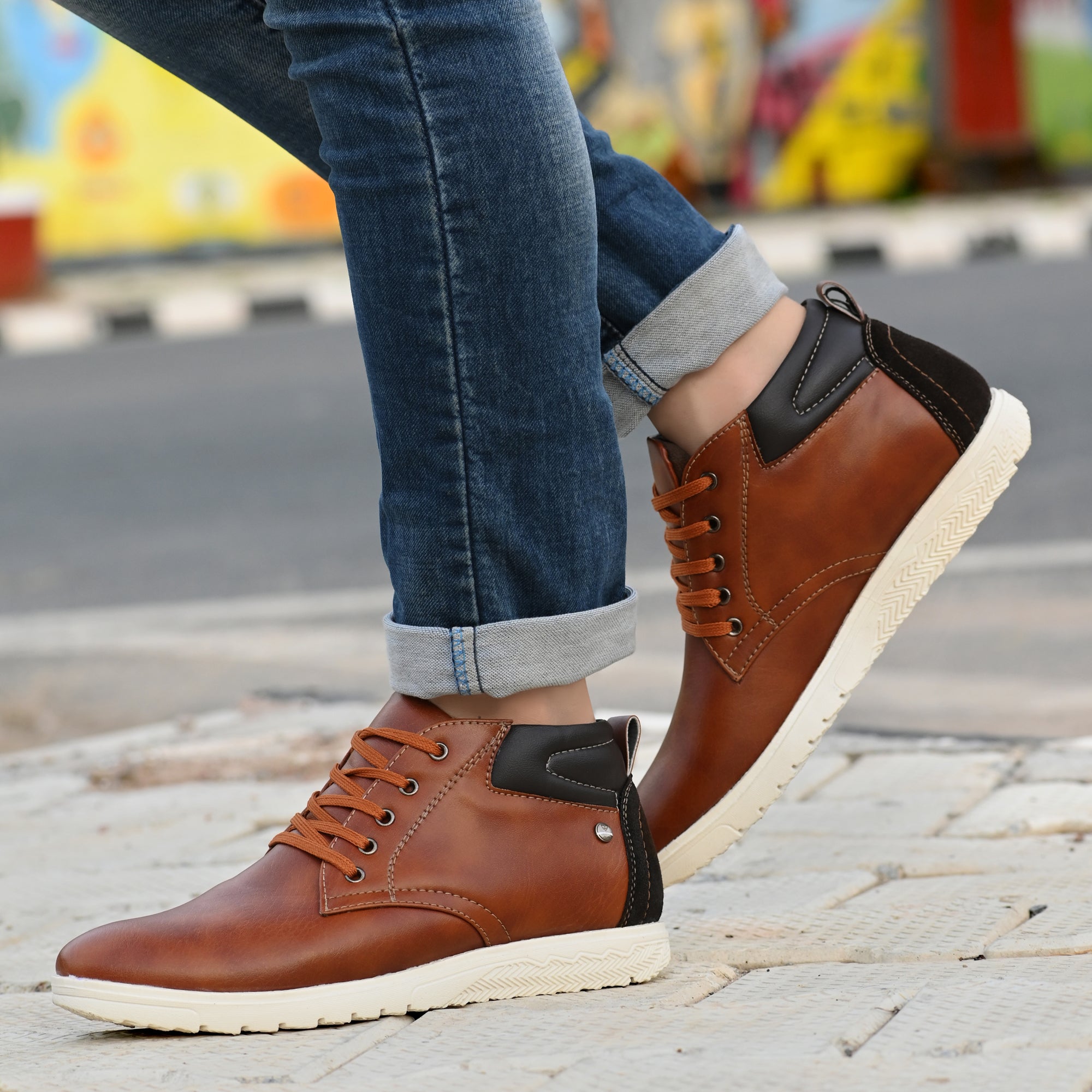 Vellinto KIERAN Casual Mid-Ankle Boots For Men ll Daily Use Casual Shoes For Men
