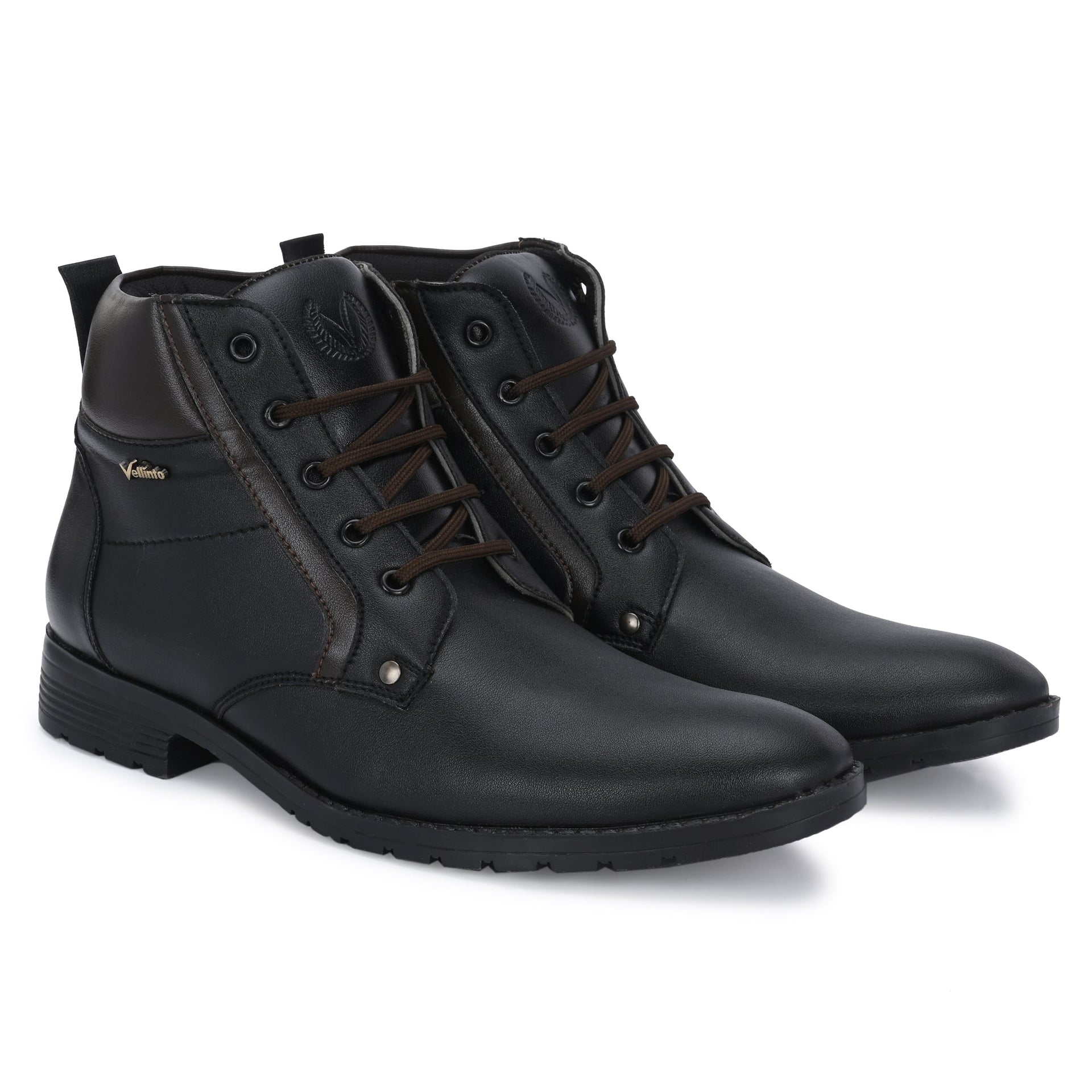 Vellinto LEE-GRAIN Casual Mid-Ankle Synthetic Leather Boots For