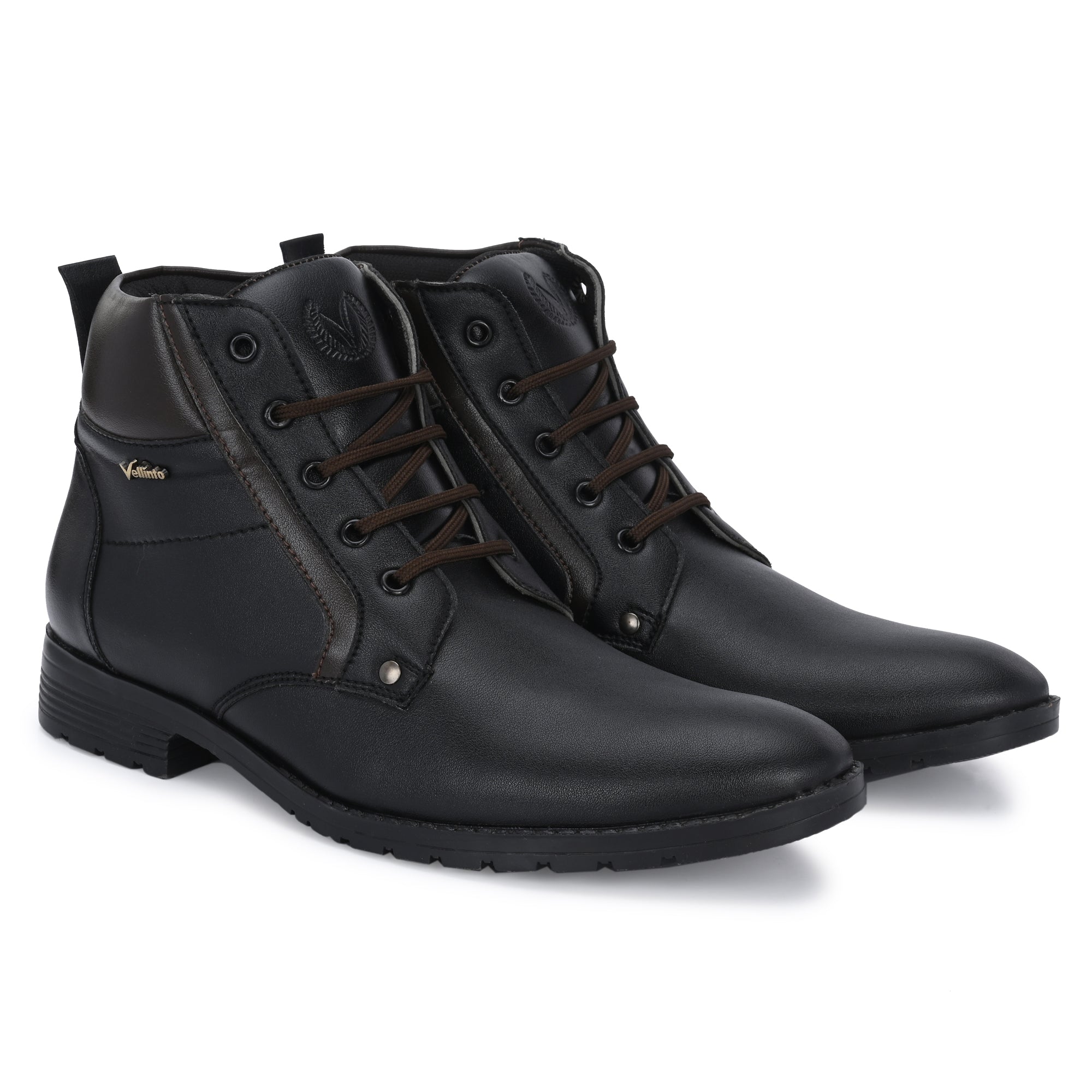 Vellinto LEE-GRAIN Casual Mid-Ankle Synthetic Leather Boots For Men