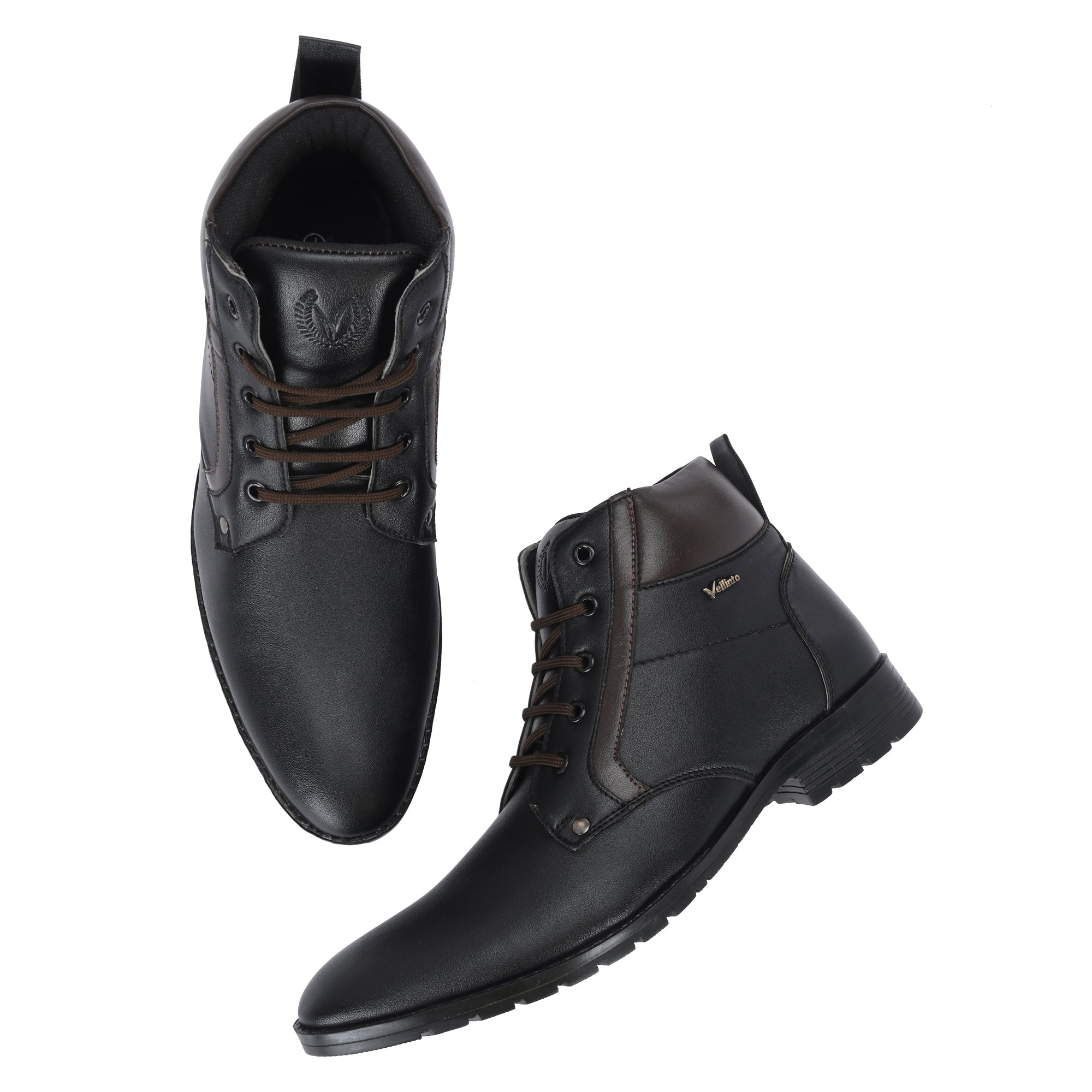 Vellinto LEE-GRAIN Casual Mid-Ankle Synthetic Leather Boots For Men