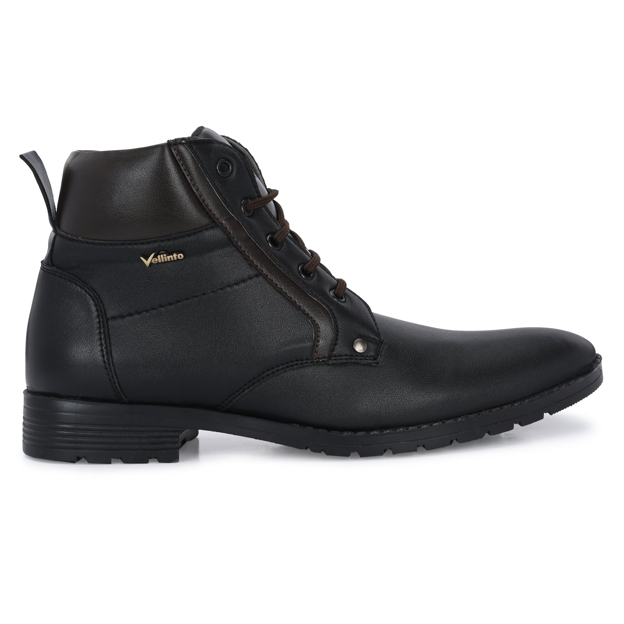 Vellinto LEE-GRAIN Casual Mid-Ankle Synthetic Leather Boots For Men