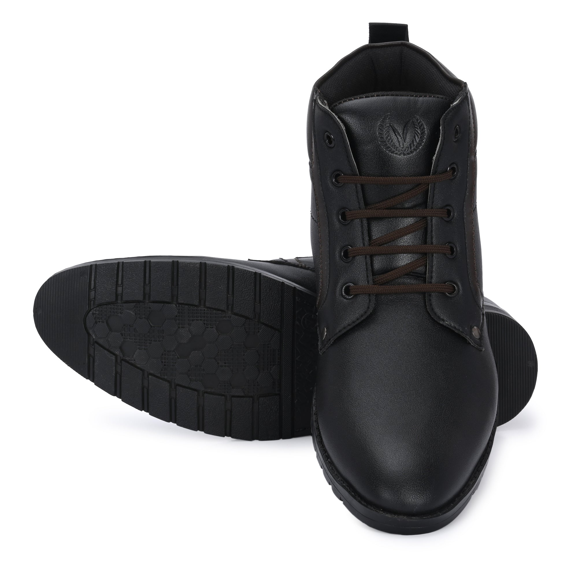 Vellinto LEE-GRAIN Casual Mid-Ankle Synthetic Leather Boots For Men
