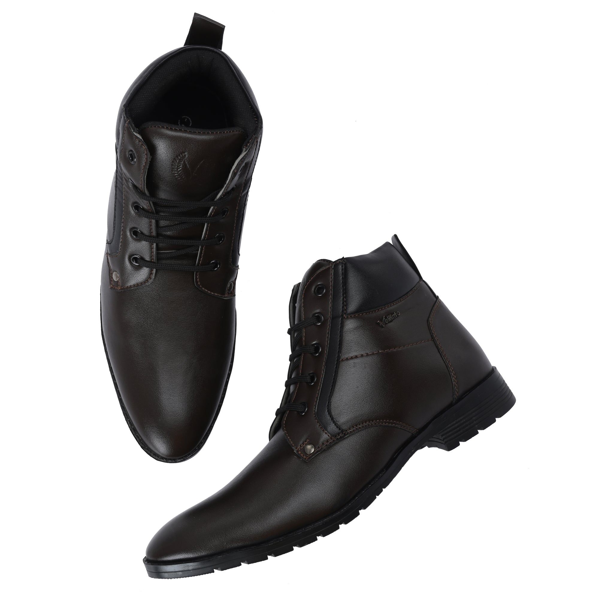 Vellinto LEE-GRAIN Casual Mid-Ankle Synthetic Leather Boots For Men