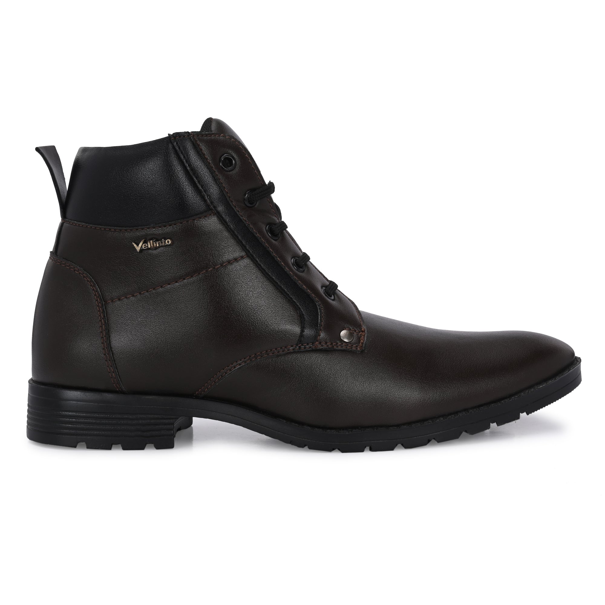 Vellinto LEE-GRAIN Casual Mid-Ankle Synthetic Leather Boots For Men