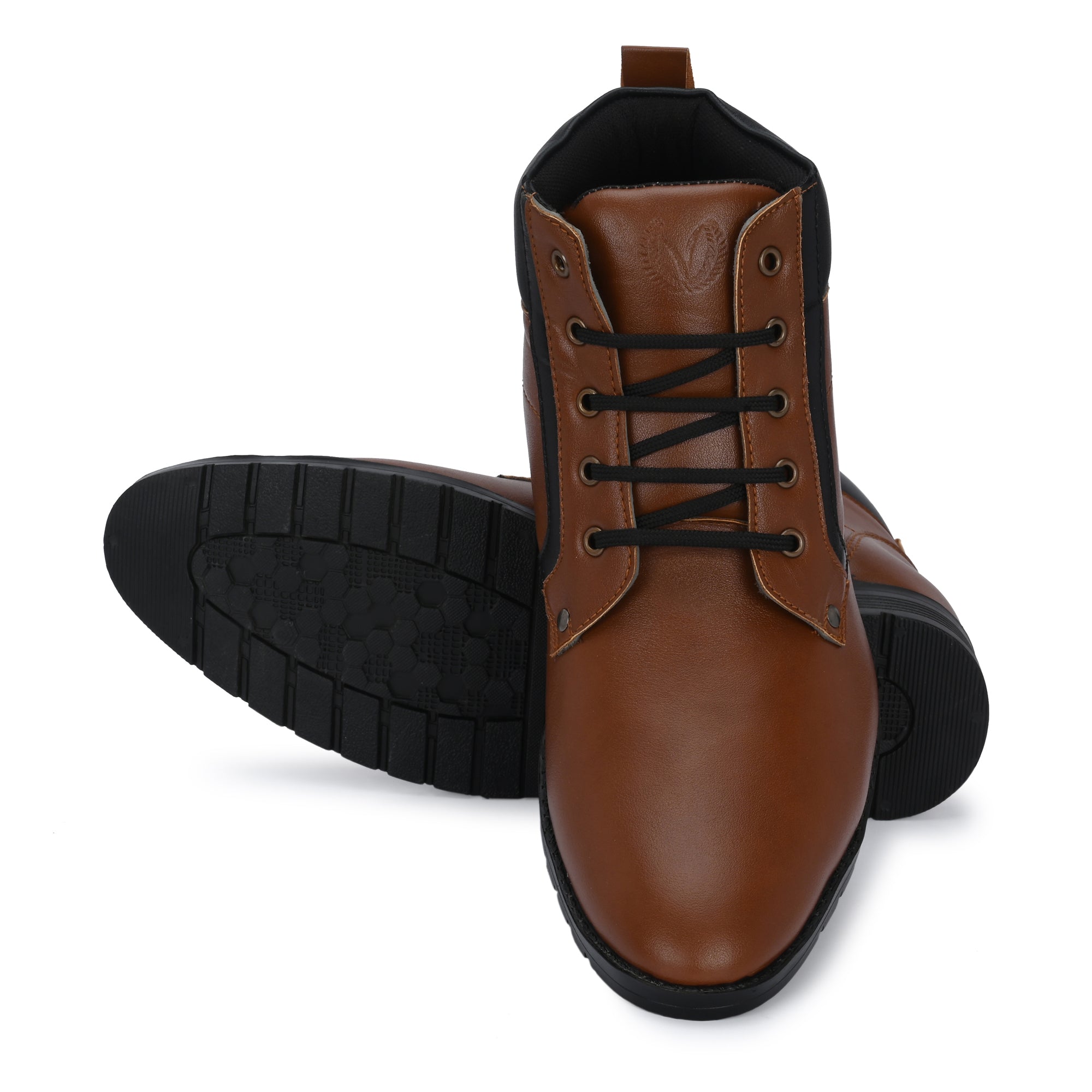 Vellinto LEE-GRAIN Casual Mid-Ankle Synthetic Leather Boots For Men