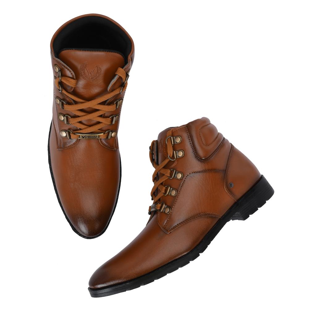 Vellinto BACARDY Casual Mid-Ankle Synthetic leather Boots For Men