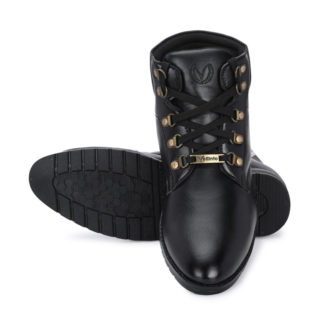 Vellinto BACARDY Casual Mid-Ankle Synthetic leather Boots For Men