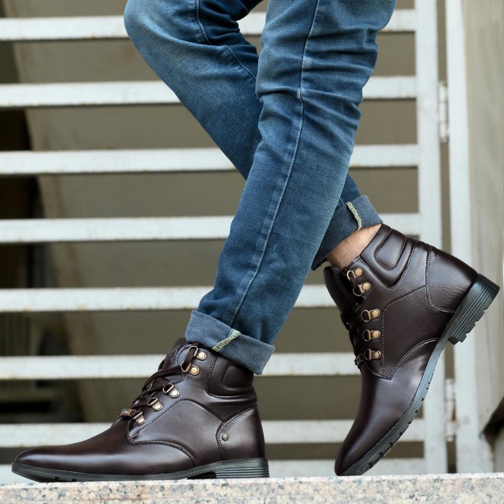 Vellinto BACARDY Casual Mid-Ankle Synthetic leather Boots For Men