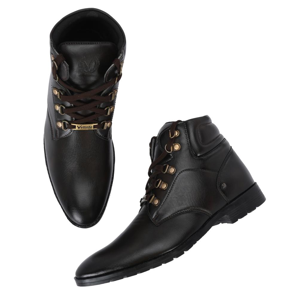 Vellinto BACARDY Casual Mid-Ankle Synthetic leather Boots For Men