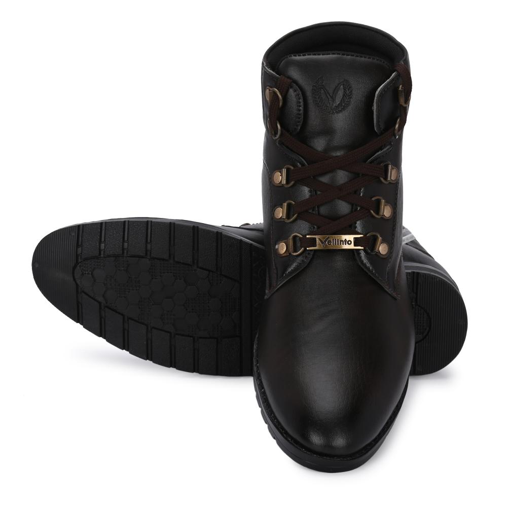 Vellinto BACARDY Casual Mid-Ankle Synthetic leather Boots For Men
