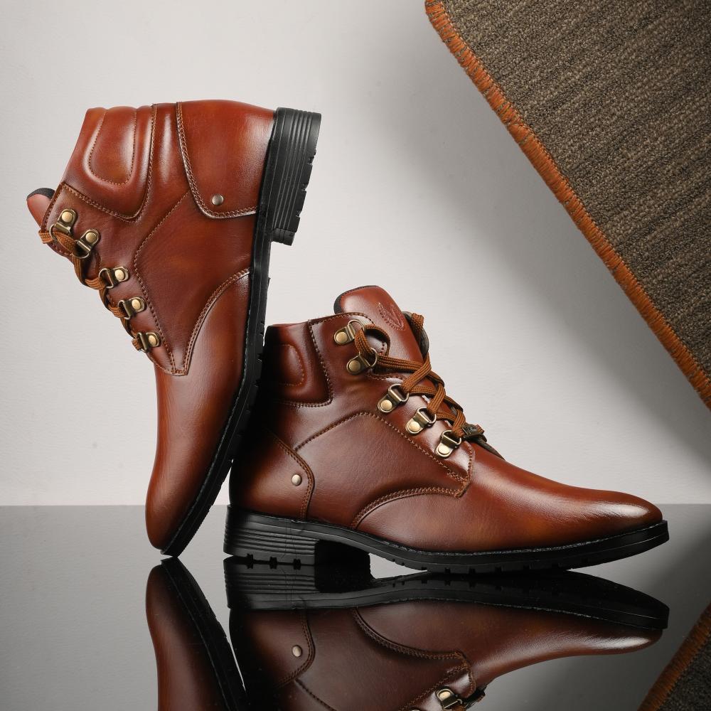Vellinto BACARDY Casual Mid-Ankle Synthetic leather Boots For Men