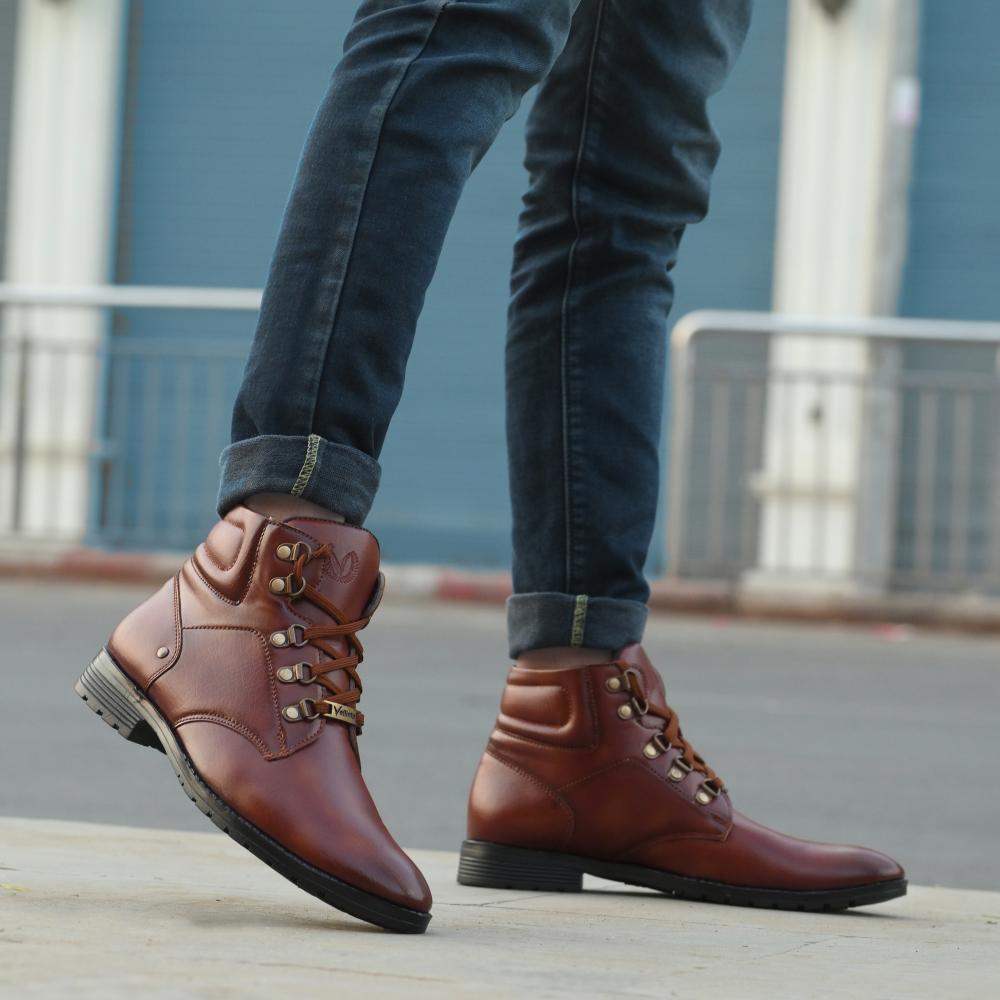 Vellinto BACARDY Casual Mid-Ankle Synthetic leather Boots For Men