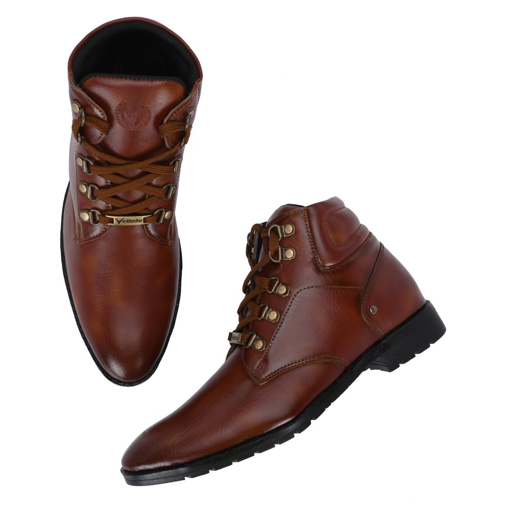 Vellinto BACARDY Casual Mid-Ankle Synthetic leather Boots For Men