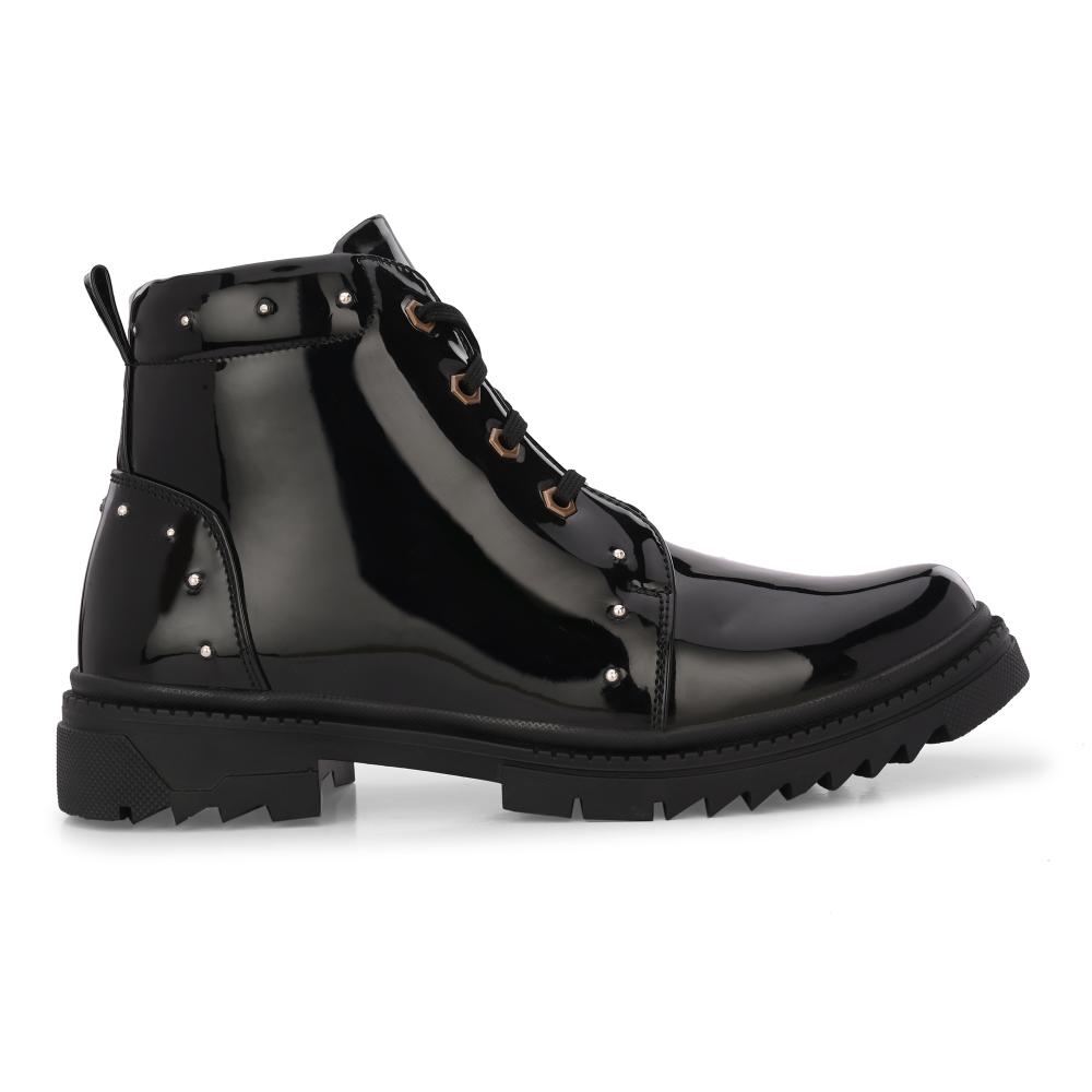 Vellinto SWIFT Royal Party Wear ll Casual ll Latest Patent Leather Boots for Men