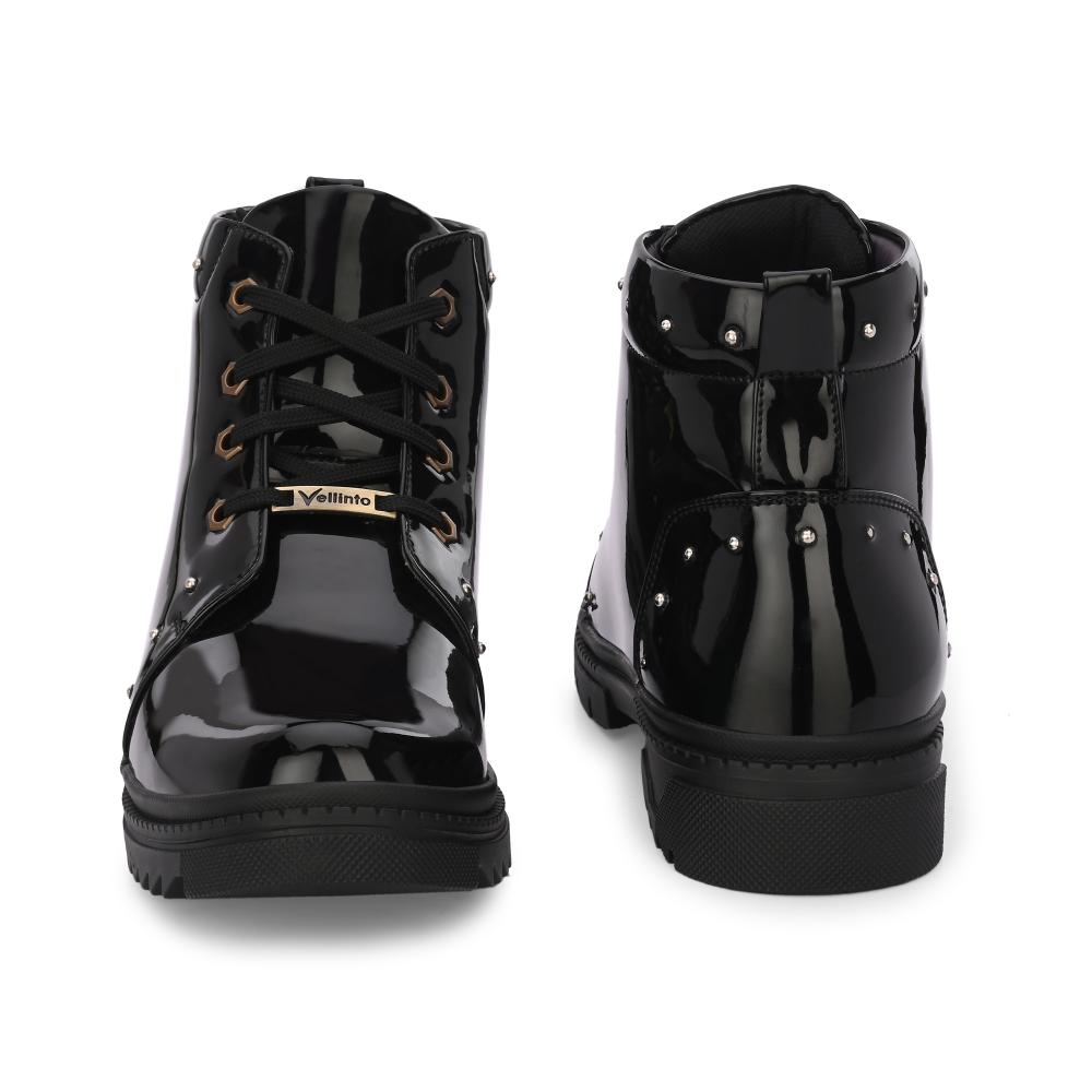 Vellinto SWIFT Royal Party Wear ll Casual ll Latest Patent Leather Boots for Men