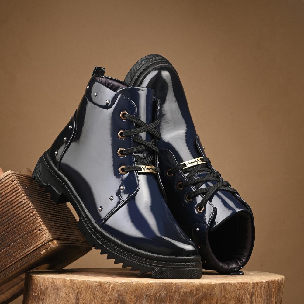 Vellinto SWIFT Royal Party Wear ll Casual ll Latest Patent Leather Boots for Men